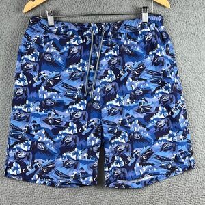 Peter Millar Seaside Shorts Swim Trunks Race Car Allover Print Mens Large Lined